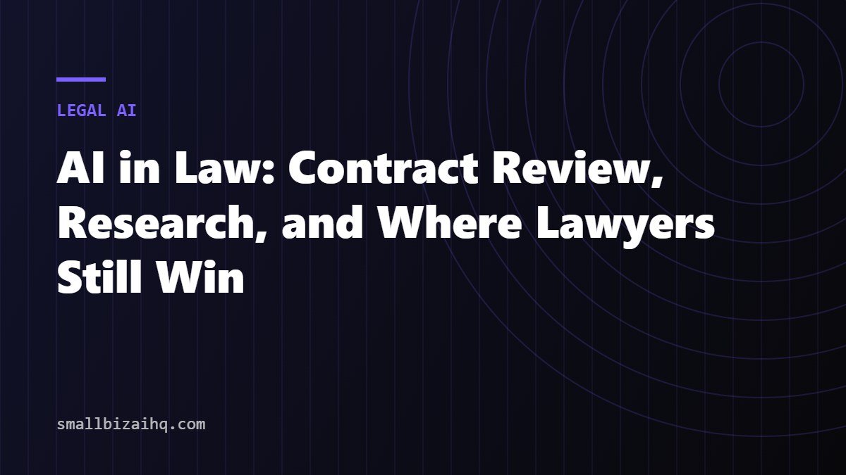 AI in Law: Contract Review, Research, and Where Lawyers Still Win