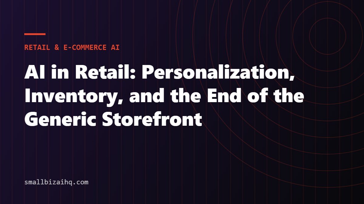 AI in Retail: Personalization, Inventory, and the End of the Generic Storefront