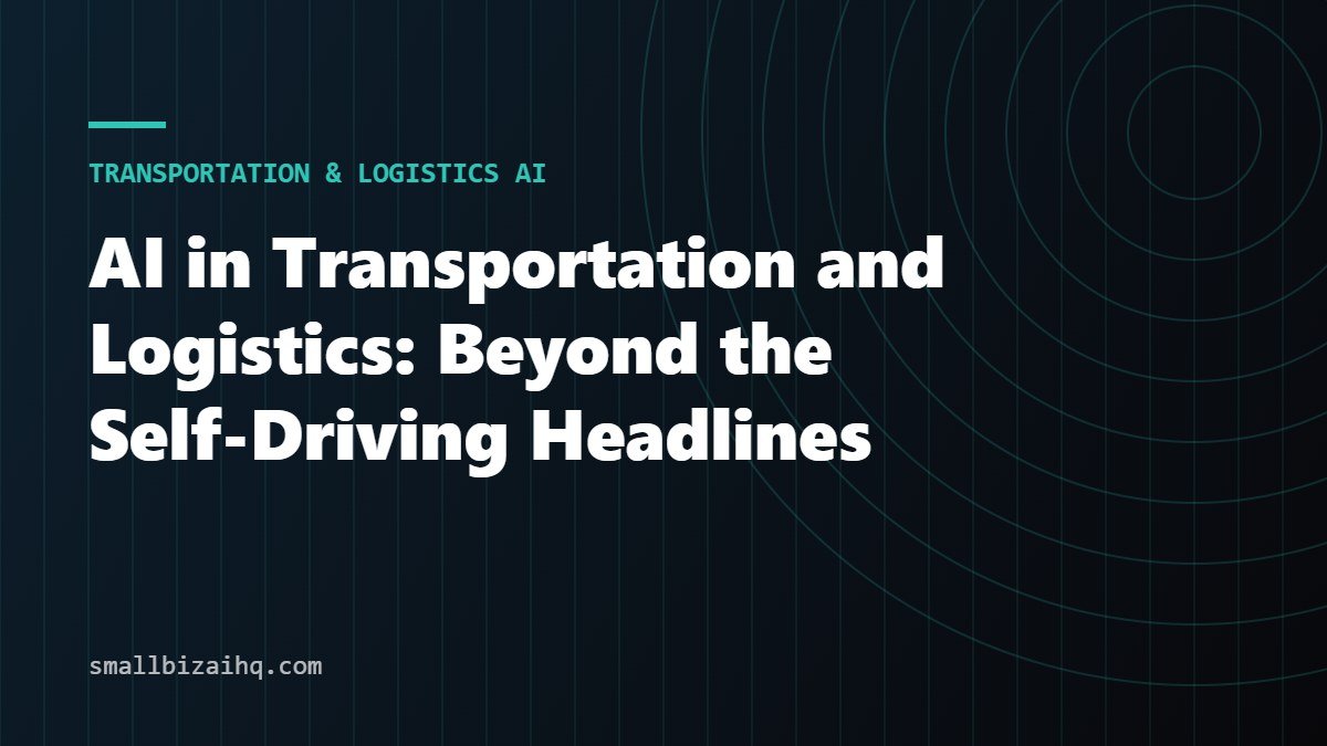 AI in Transportation and Logistics: Beyond the Self-Driving Headlines